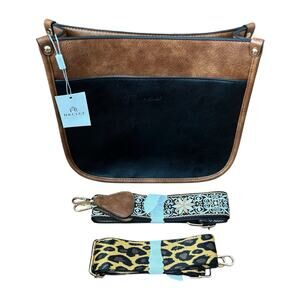 HKCLUF Women’s Vegan Leather Shoulder Bag Purse w/ 2 Adjustable Straps - NEW